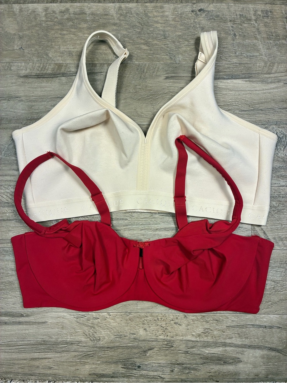 Cacique 2 Bras Underwired Unlined Full Coverage No Wire